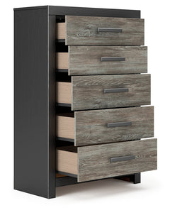 Broachmyn Black/Gray Chest of Drawers - Ornate Home