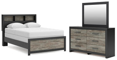 Broachmyn Black/Gray Full Bookcase Bed, Dresser and Mirror - Ornate Home