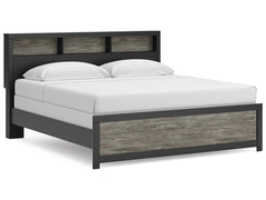 Broachmyn Black/Gray King Bookcase Bed - Ornate Home