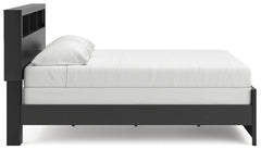 Broachmyn Black/Gray King Bookcase Bed - Ornate Home