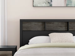 Broachmyn Black/Gray King Bookcase Panel Bed - Ornate Home