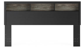 Broachmyn Black/Gray Lighted King Bookcase Headboard (Online Special Price) - Ornate Home