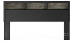 Broachmyn Black/Gray Lighted King Bookcase Headboard - Ornate Home