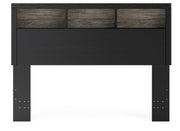 Broachmyn Black/Gray Lighted Queen Bookcase Headboard (Online Special Price) - Ornate Home