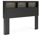 Broachmyn Black/Gray Lighted Queen Bookcase Headboard (Online Special Price) - Ornate Home
