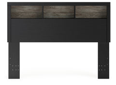 Broachmyn Black/Gray Lighted Queen Bookcase Headboard - Ornate Home