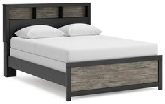 Broachmyn Black/Gray Queen Bookcase Bed, Dresser and Mirror - Ornate Home