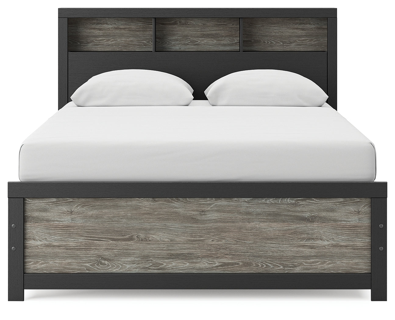 Broachmyn Black/Gray Queen Bookcase Bed (Online Special Price) - Ornate Home