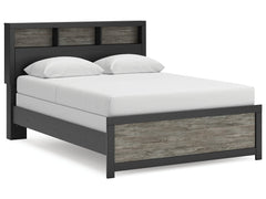 Broachmyn Black/Gray Queen Bookcase Bed - Ornate Home