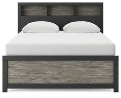 Broachmyn Black/Gray Queen Bookcase Bed - Ornate Home