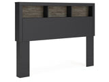 Broachmyn Black/Gray Queen Bookcase Headboard - Ornate Home