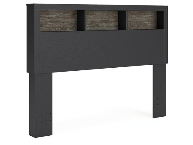 Broachmyn Black/Gray Queen Bookcase Headboard - Ornate Home