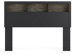 Broachmyn Black/Gray Queen Bookcase Headboard - Ornate Home