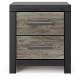 Broachmyn Black/Gray Queen Bookcase Panel Bed, Dresser, Mirror and Nightstand - Ornate Home