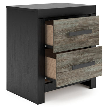 Broachmyn Black/Gray Queen Bookcase Panel Bed, Dresser, Mirror and Nightstand - Ornate Home