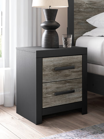 Broachmyn Black/Gray Queen Bookcase Panel Bed, Dresser, Mirror and Nightstand - Ornate Home