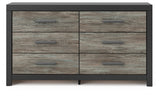 Broachmyn Black/Gray Queen Bookcase Panel Bed, Dresser and Nightstand (Online Special Price) - Ornate Home