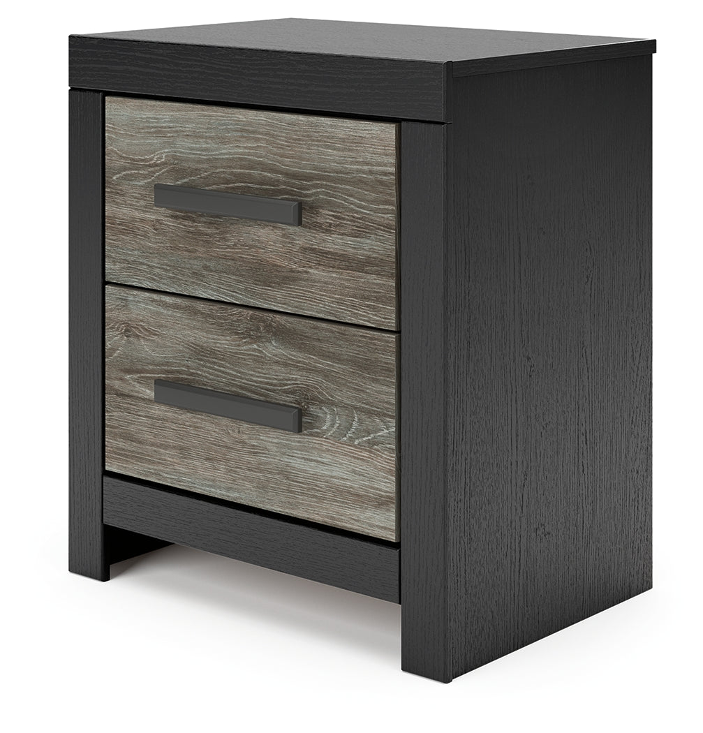 Broachmyn Black/Gray Queen Bookcase Panel Bed, Dresser and Nightstand (Online Special Price) - Ornate Home