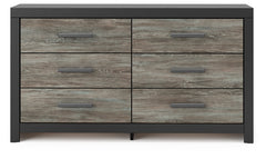 Broachmyn Black/Gray Queen Bookcase Panel Bed, Dresser and Nightstand - Ornate Home