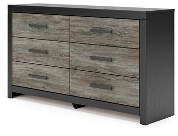 Broachmyn Black/Gray Queen Bookcase Panel Bed, Dresser and Nightstand - Ornate Home