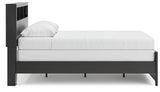 Broachmyn Black/Gray Queen Bookcase Panel Bed, Dresser and Nightstand - Ornate Home