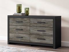 Broachmyn Black/Gray Queen Bookcase Panel Bed, Dresser and Nightstand - Ornate Home