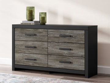 Broachmyn Black/Gray Queen Bookcase Panel Bed, Dresser and Nightstand - Ornate Home