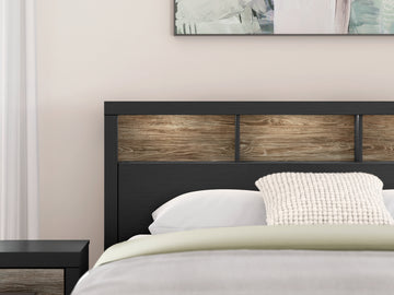 Broachmyn Black/Gray Queen Bookcase Panel Bed - Ornate Home