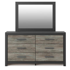 Broachmyn Black/Gray Queen Panel Bed, Dresser, Mirror and Nightstand - Ornate Home