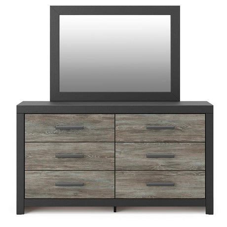 Broachmyn Black/Gray Queen Panel Bed, Dresser, Mirror and Nightstand - Ornate Home