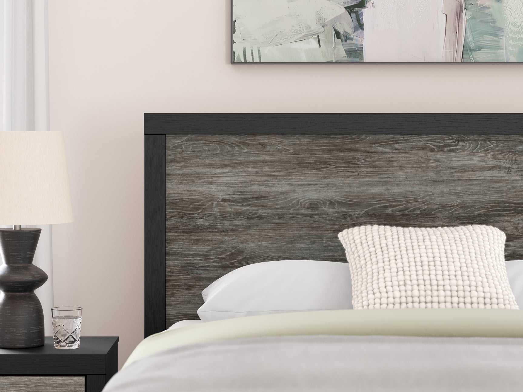 Broachmyn Black/Gray Queen Panel Bed, Dresser and Mirror (Online Special Price) - Ornate Home