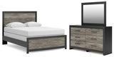 Broachmyn Black/Gray Queen Panel Bed, Dresser and Mirror - Ornate Home