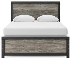 Broachmyn Black/Gray Queen Panel Bed, Dresser and Mirror - Ornate Home