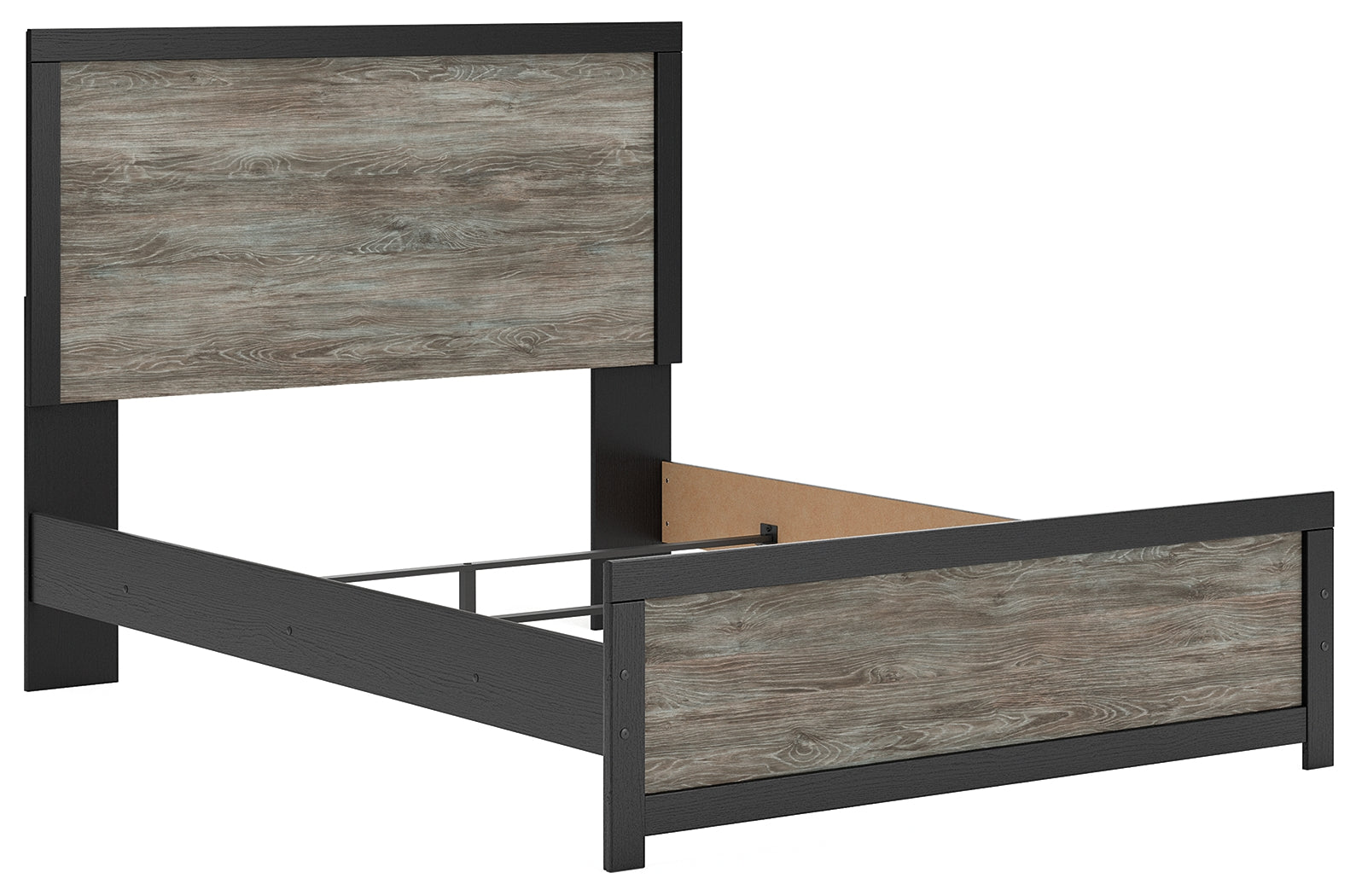 Broachmyn Black/Gray Queen Panel Bed, Dresser and Mirror - Ornate Home