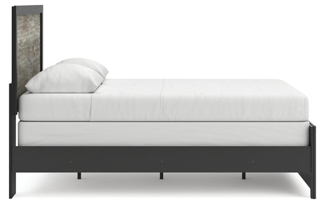 Broachmyn Black/Gray Queen Panel Bed - Ornate Home