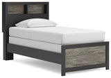 Broachmyn Black/Gray Twin Bookcase Bed, Dresser and Mirror (Online Special Price) - Ornate Home