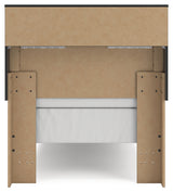 Broachmyn Black/Gray Twin Bookcase Bed, Dresser and Mirror (Online Special Price) - Ornate Home