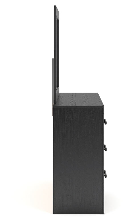 Broachmyn Black/Gray Twin Bookcase Bed, Dresser and Mirror - Ornate Home