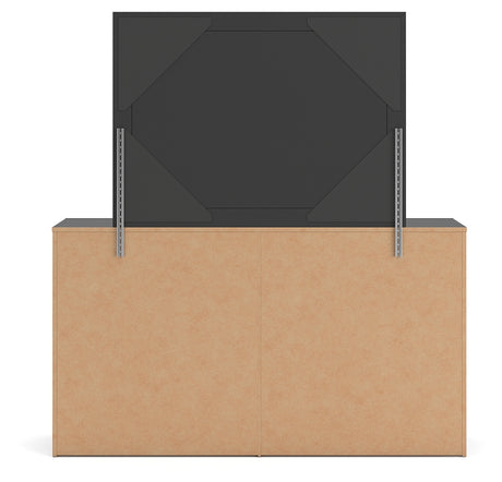 Broachmyn Black/Gray Twin Bookcase Bed, Dresser and Mirror - Ornate Home