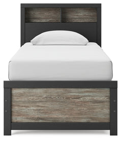 Broachmyn Black/Gray Twin Bookcase Bed, Dresser and Mirror - Ornate Home