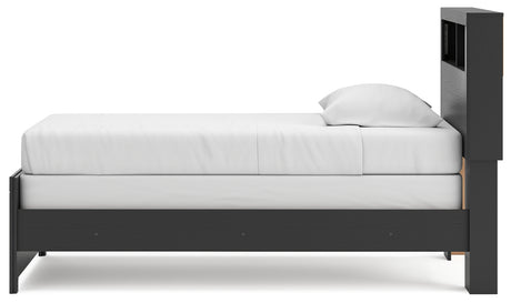 Broachmyn Black/Gray Twin Bookcase Bed, Dresser and Mirror - Ornate Home