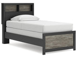 Broachmyn Black/Gray Twin Bookcase Bed (Online Special Price) - Ornate Home