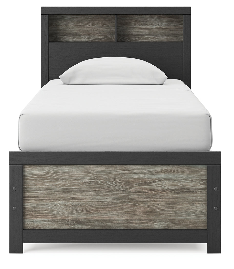 Broachmyn Black/Gray Twin Bookcase Bed (Online Special Price) - Ornate Home