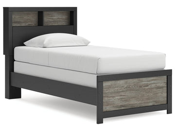 Broachmyn Black/Gray Twin Bookcase Bed - Ornate Home