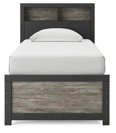 Broachmyn Black/Gray Twin Bookcase Bed - Ornate Home