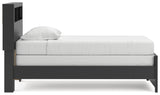Broachmyn Black/Gray Twin Bookcase Bed - Ornate Home