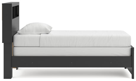 Broachmyn Black/Gray Twin Bookcase Bed - Ornate Home