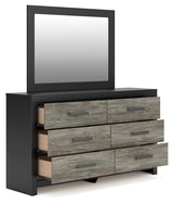 Broachmyn Black/Gray Twin Panel Bed, Dresser and Mirror (Online Special Price) - Ornate Home
