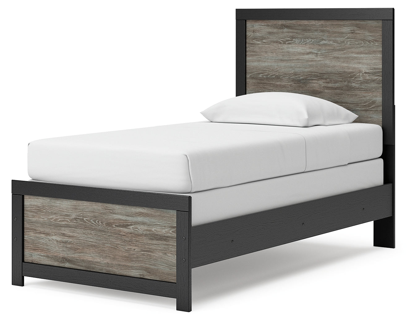 Broachmyn Black/Gray Twin Panel Bed, Dresser and Mirror (Online Special Price) - Ornate Home