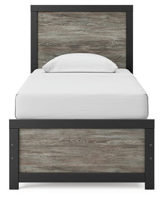 Broachmyn Black/Gray Twin Panel Bed, Dresser and Mirror - Ornate Home